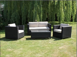 Rattan 4 Piece Sofa Set